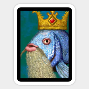 Fish with a Crown Sticker